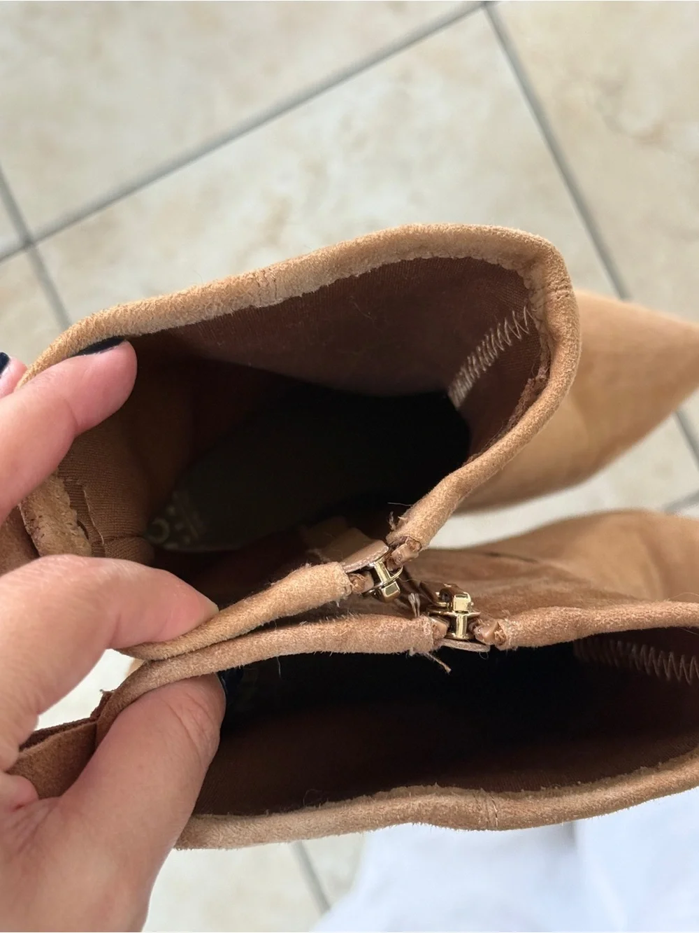 genuine suede booties